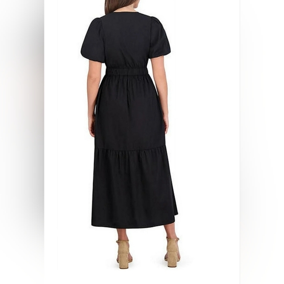 French Connection Women's Puff Sleeve Maxi Dress Black, XXL #New - Picture 2 of 4